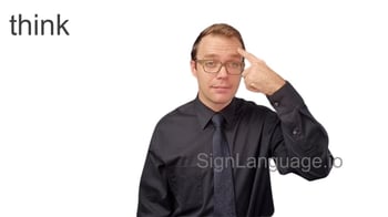 think American Sign Language (ASL)